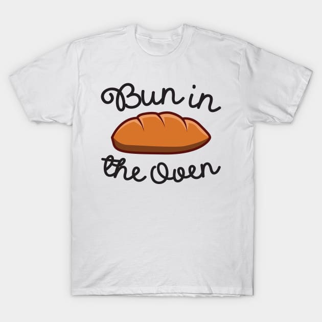 'Bun In The Oven Pregnant Woman' Funny Pregnant Gift T-Shirt by ourwackyhome